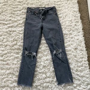 Levi's Wedgie jean. Charcoal/grey color